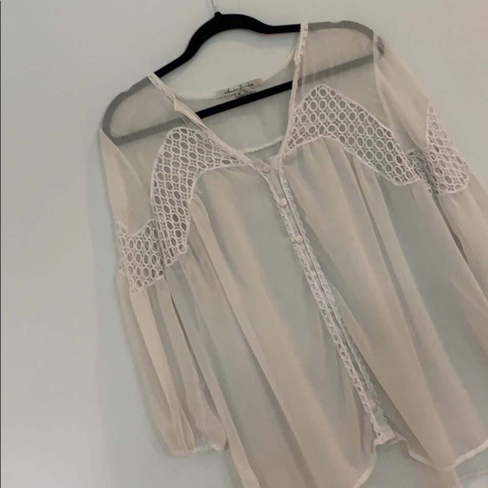 American Rag chiffon blouse - Picture 4 of 6